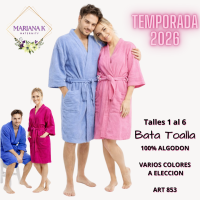 MARIANA K BATA TOALLA PURO ALGOD?N PESADO TALLES 1 al 4